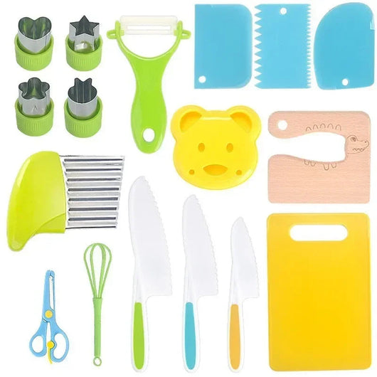 Kids Cooking Set & Montessori Kitchen Tools (13/17pcs) 17PCS