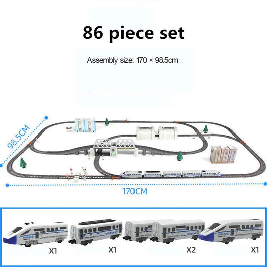 Electric High Speed Train Set for Kids 86PCS