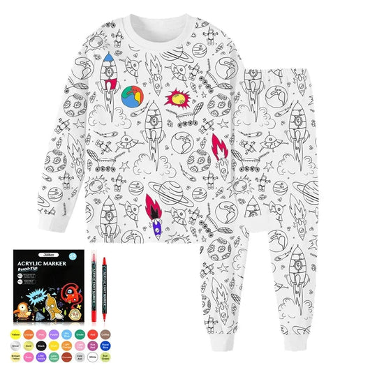 DIY Colouring Pyjama Set for Kids 2–8Y
