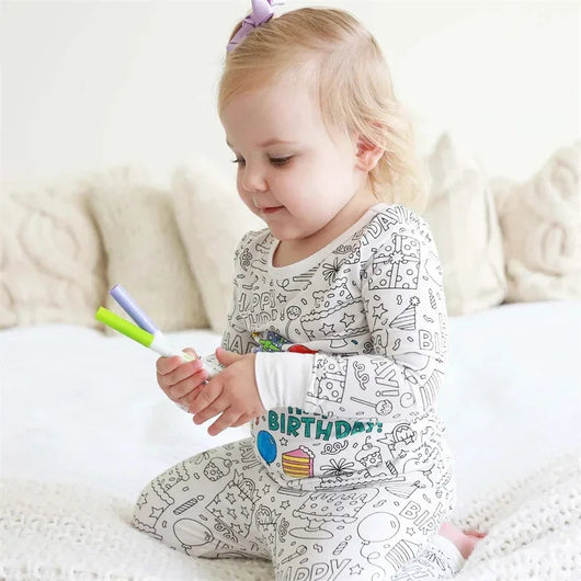 DIY Colouring Pyjama Set for Kids 2–8Y