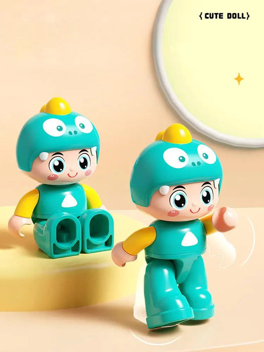 City Police & Fire Truck Building Blocks Set