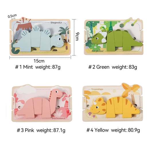 Animal Stringing and Stacking Wooden Toy Set