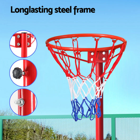 Adjustable Height Netball Hoop System