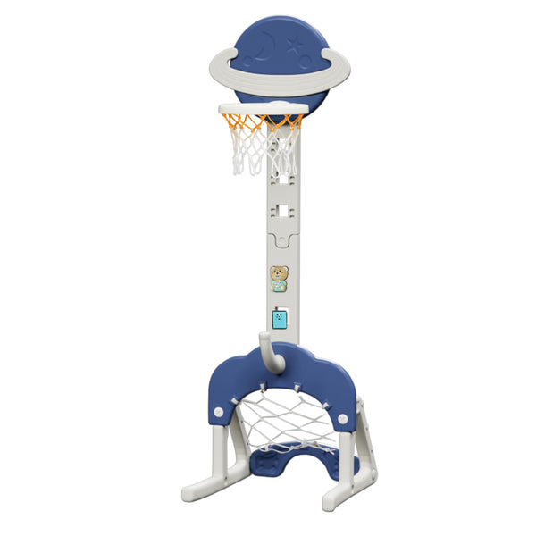 6 in 1 Basketball Hoop Stand Blue