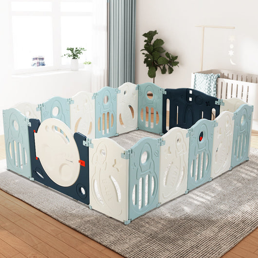 Baby Playpen 16 Panels Foldable Fence