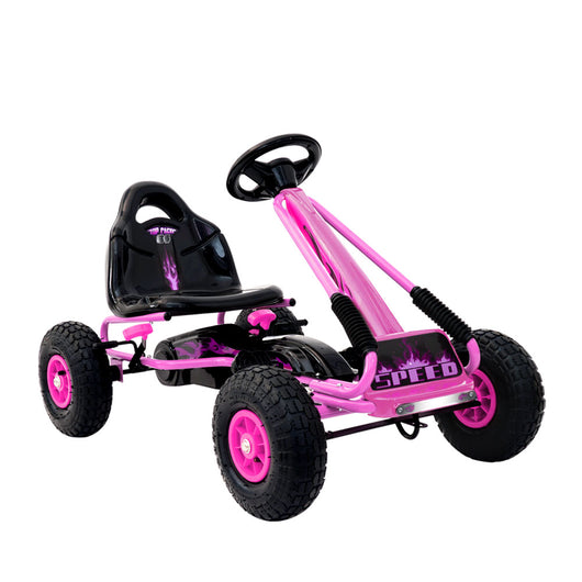 Kids Pedal Go Kart Ride-On Racing Car Pink