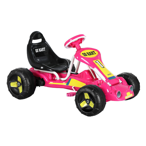Rigo Kids Pedal Go Kart Racing Car Pink