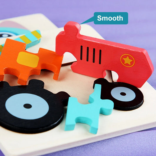 Kids Wooden 3D Animal Puzzle