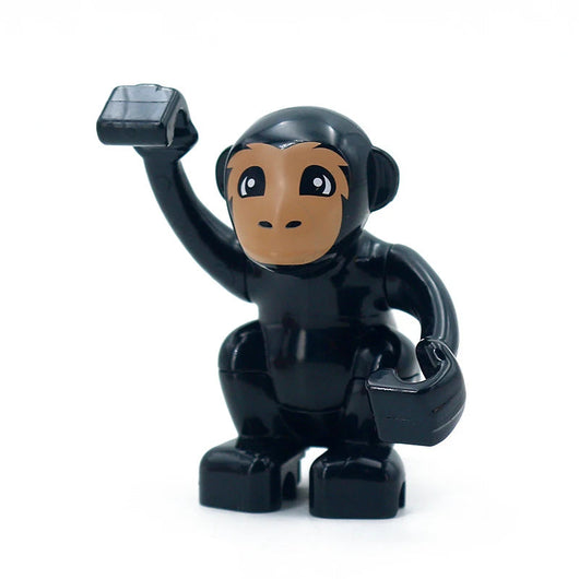 Montessori Zoo Animal Building Blocks Black Monkey