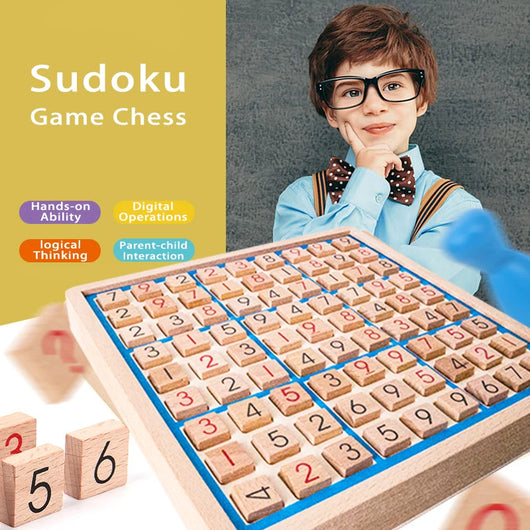 Wooden Sudoku Logic Puzzle Game