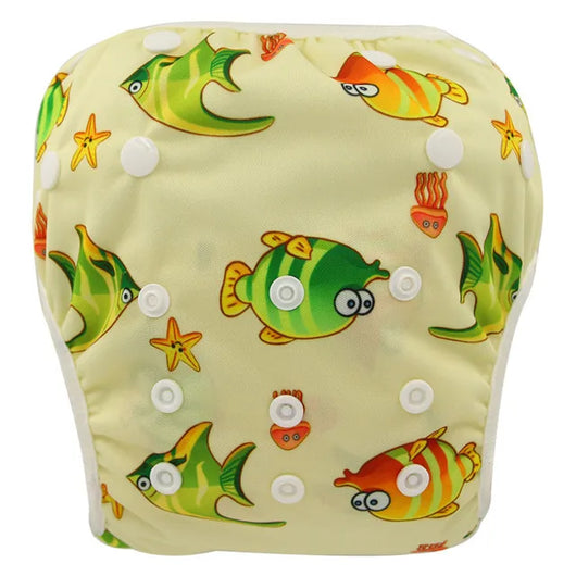 Baby Swim Diaper Waterproof Yellow Fish YK68