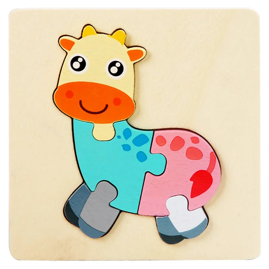 Kids Wooden 3D Animal Puzzle Deer