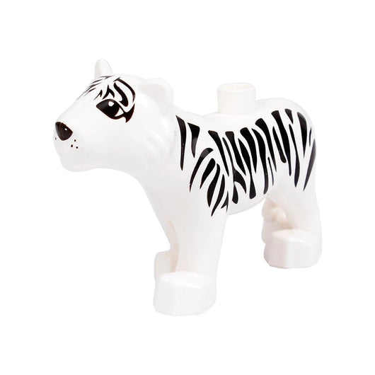Montessori Zoo Animal Building Blocks White Tiger