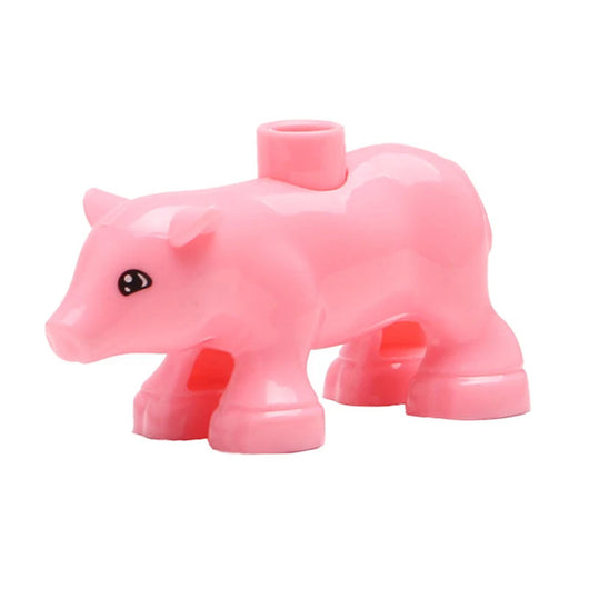 Montessori Zoo Animal Building Blocks Pink Pig