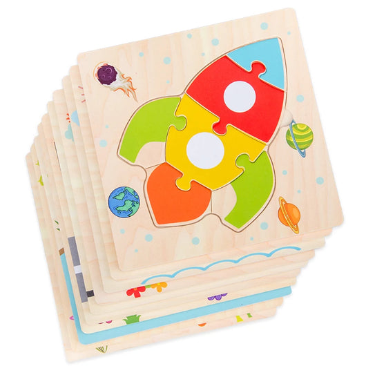 3D Cartoon Animal Wooden Puzzle Toy
