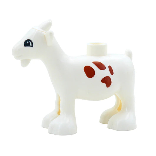 Montessori Zoo Animal Building Blocks White goat