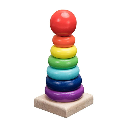 Colorful Wooden Rattle and Block Toy QWZ324-3