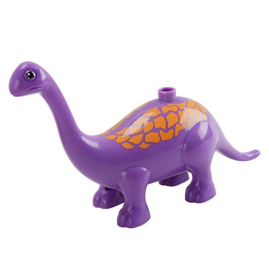 Montessori Zoo Animal Building Blocks Purple Diplodocus
