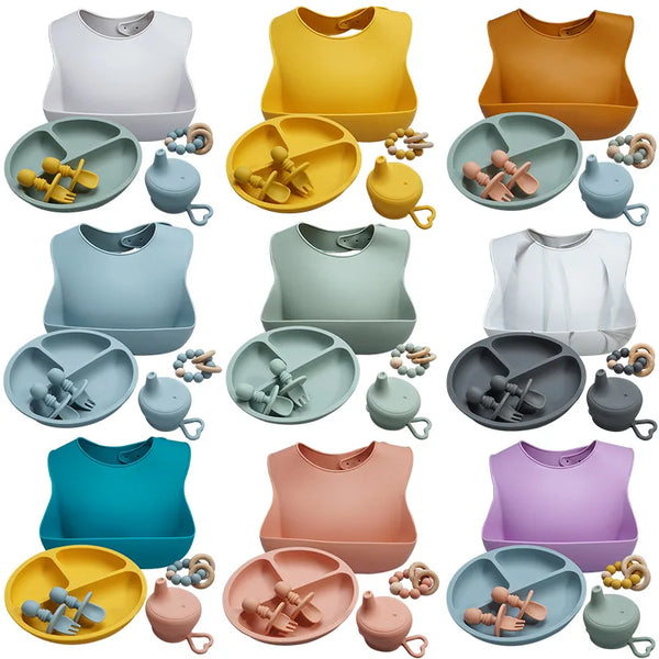 Roll Up Travel Bib Set