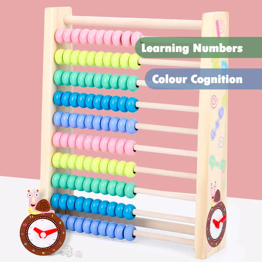 Wooden Rainbow Abacus Math Learning Toy