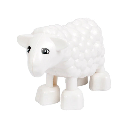 Montessori Zoo Animal Building Blocks White sheep