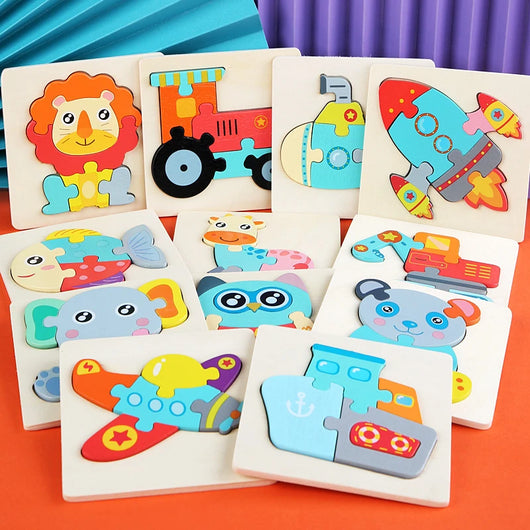 Kids Wooden 3D Animal Puzzle