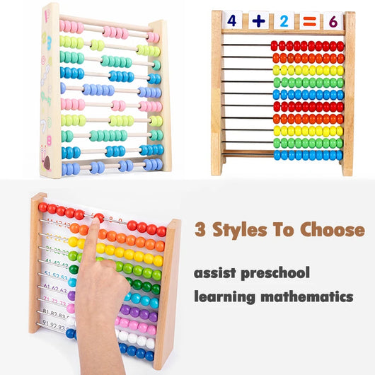 Wooden Rainbow Abacus Math Learning Toy