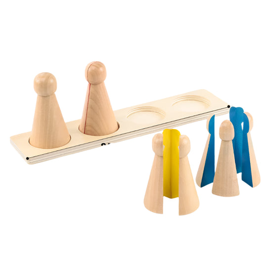 Montessori Wooden Math Learning Set Villain Fraction Matching
