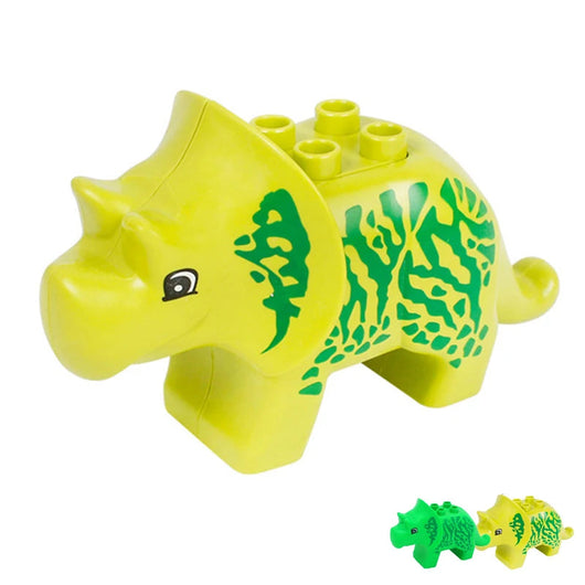 Montessori Zoo Animal Building Blocks Large Triceratops