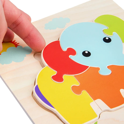 3D Cartoon Animal Wooden Puzzle Toy