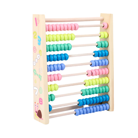 Wooden Rainbow Abacus Math Learning Toy Counting Beads