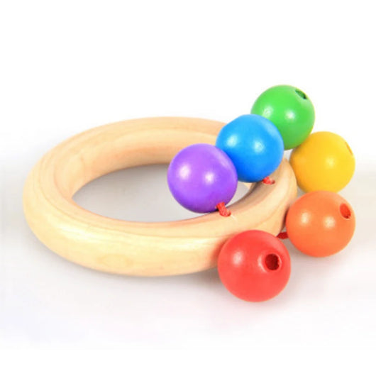 Colorful Wooden Rattle and Block Toy QWZ324-12