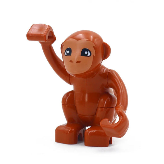 Montessori Zoo Animal Building Blocks Brown Monkey