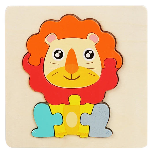 Kids Wooden 3D Animal Puzzle