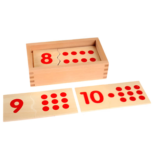 Montessori Wooden Math Learning Set Numbers with Red Dots