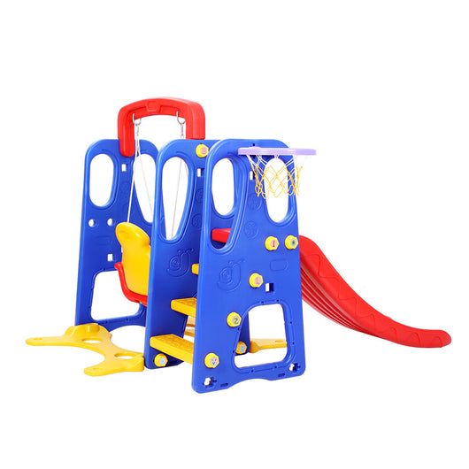 Kids Slide Swing Basketball Hoop Set