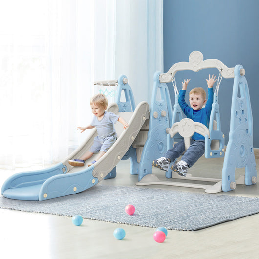 Kids 3 in 1 Slide Swing Set