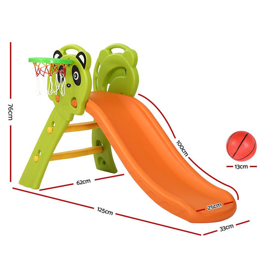 Adventure Slide & Basketball Play Set for Kids