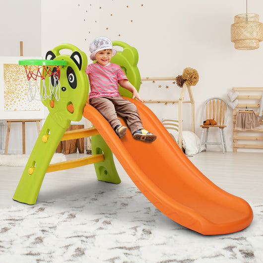 Adventure Slide & Basketball Play Set for Kids