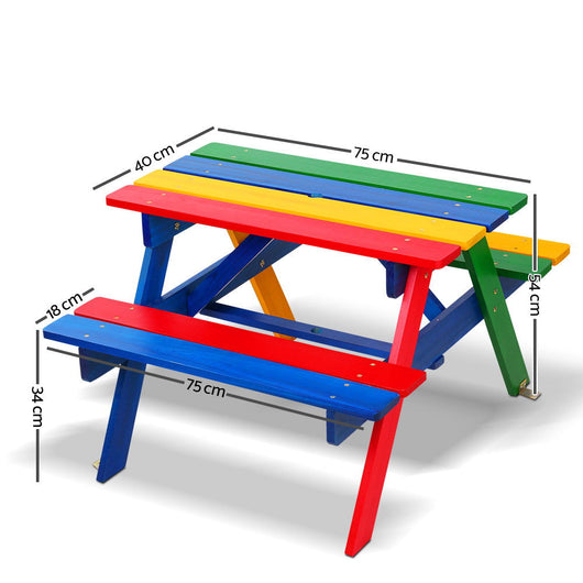 Rainbow Keezi Picnic Table