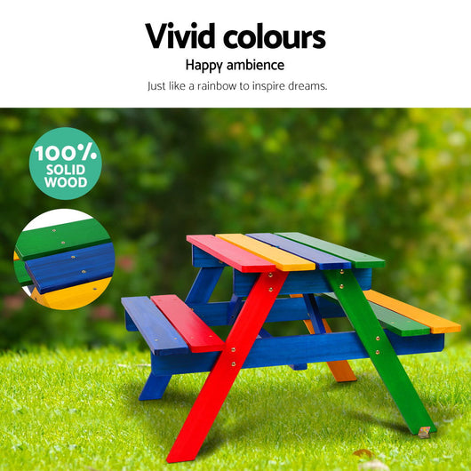 Rainbow Keezi Picnic Table