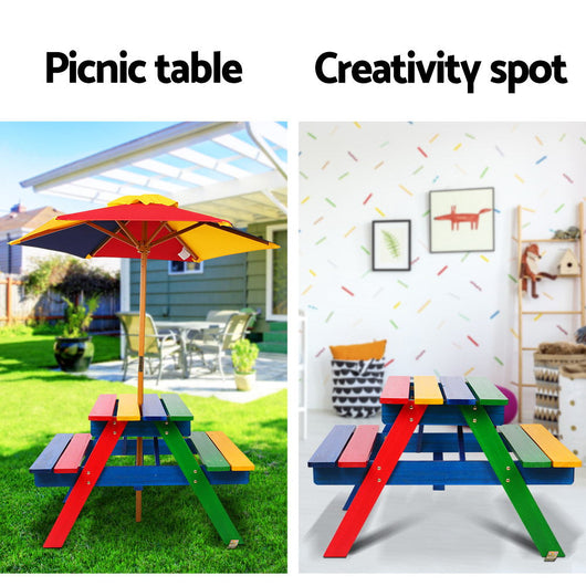 Rainbow Keezi Picnic Table