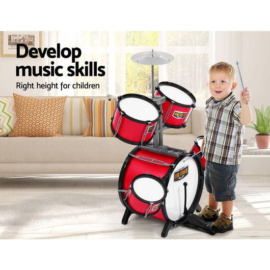 Kids 7-Piece Drum Set for Ages 3+