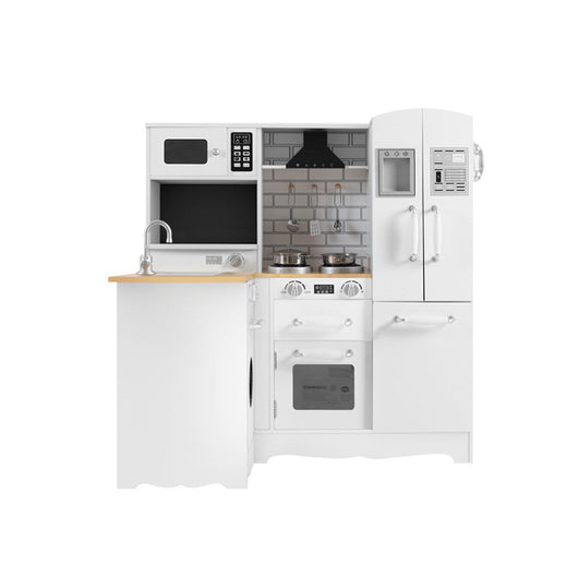 Kids Wooden Kitchen Play Set with Fridge