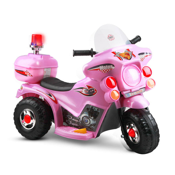 Kids Ride On Police Motorcycle Pink