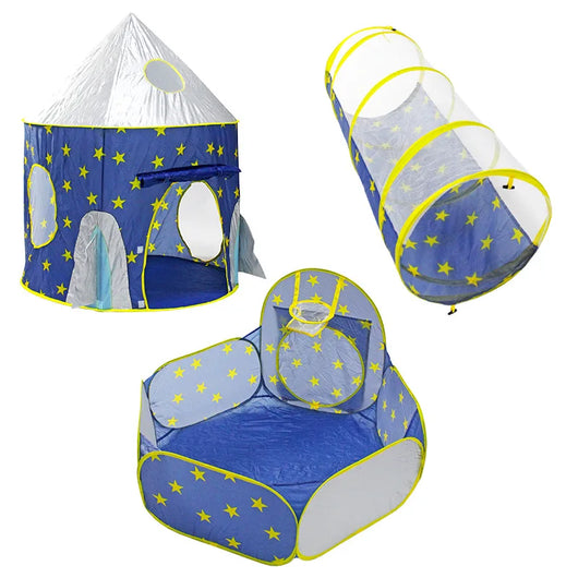 3 in 1 Space Play Tent with Tunnel