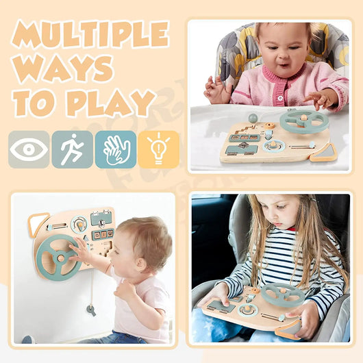 Wooden Montessori Steering Busy Board