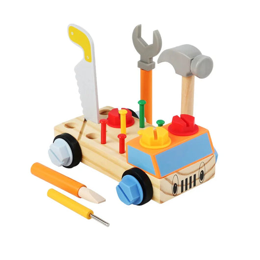 STEM Wooden Construction Tool Set Truck Tool Box
