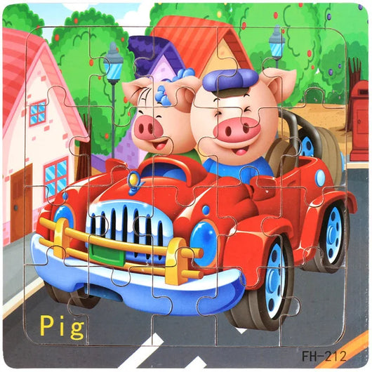 Wooden 3D Puzzle Pig