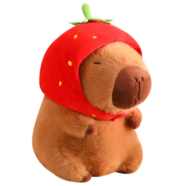 Kawaii Capybara Plush Toy Strawberry Capybara